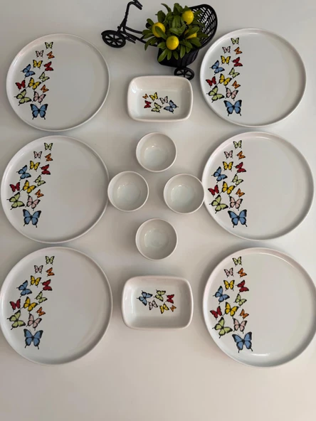 Takım Kahvaltı Kelebek 12 Parça 6 Kişilik - 2