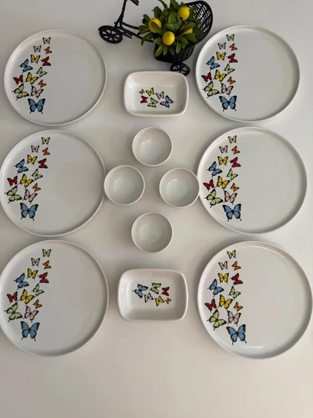 Takım Kahvaltı Kelebek 12 Parça 6 Kişilik - 3