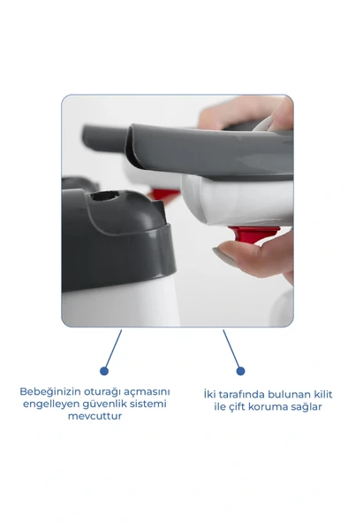 Babyjem Yandan Açılır Banyo ve Mama Oturağı Antrasit - Resim 7