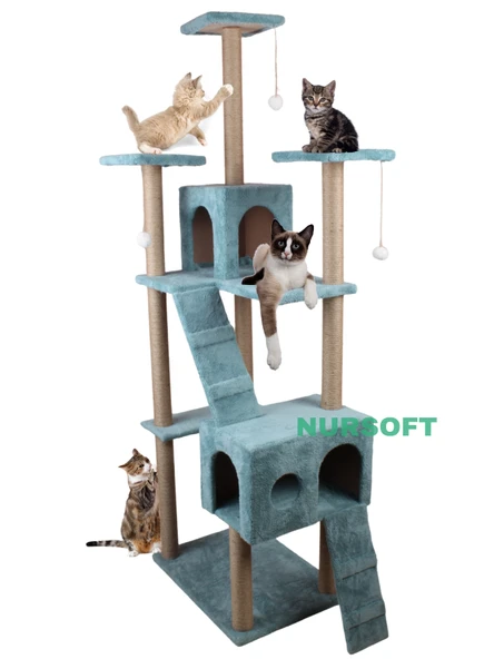 Cat City Rezidans Kedi Tırmalama ve Oyun Evi Çok Fonksiyonlu ürün görseli