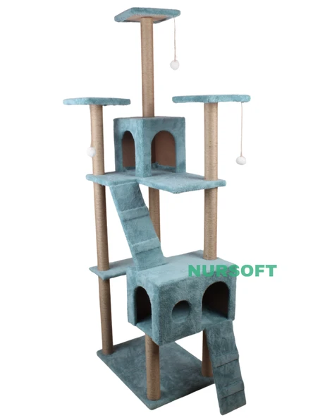 Cat City Rezidans Kedi Tırmalama ve Oyun Evi Çok Fonksiyonlu - Resim 2