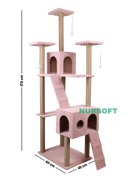 Cat City Rezidans Kedi Tırmalama ve Oyun Evi Çok Fonksiyonlu - Resim 4