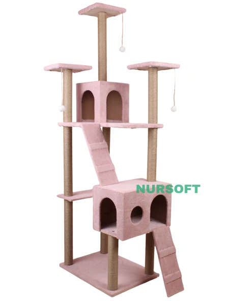 Cat City Rezidans Kedi Tırmalama ve Oyun Evi Çok Fonksiyonlu - Resim 2