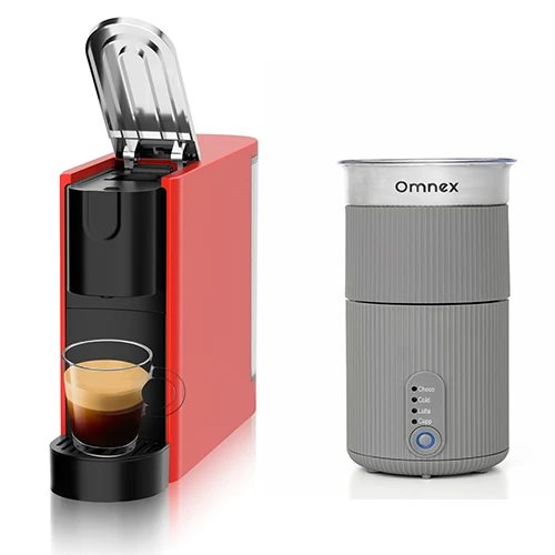 Omnex Ox-pro Kapsüllü Espresso Makinesi Kırmızı & Swifo Max Süt Köpürtücü