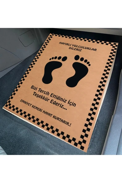 Kraft Araç Araba Oto Paspas Kağıdı Baskılı 500 Adet 35x50 Cm - 2