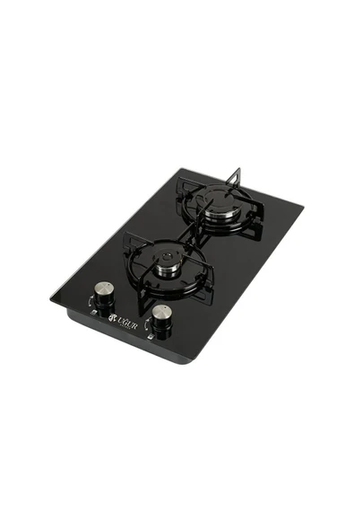 Ankastre 2 Gözlü Cam Ocak Otomatik Çakmaklı Lpg Ve Doğalgazlı Ocak - 3