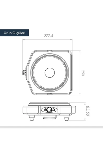Tekli Elektrikli Ocak Set Üstü Hotplate 1500W - 3