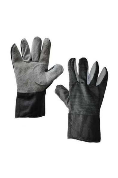 Kot Eldiven - Deri Takviyeli - Ekonomik İş Eldiveni 2 Çift - 2