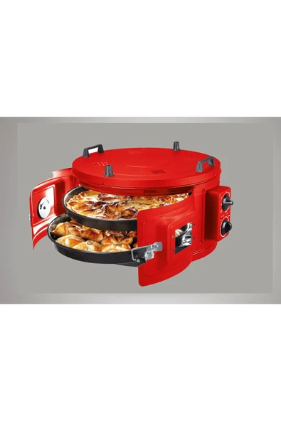 Çift Tepsili Termostatlı Yuvarlak Fırın Lüx - 2