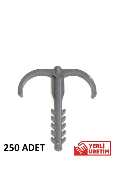 Yere Tespit Dübeli Kılçık Dübel 250 Adet Beyaz