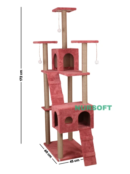 Cat City Rezidans Kedi Tırmalama ve Oyun Evi Çok Fonksiyonlu - Resim 4