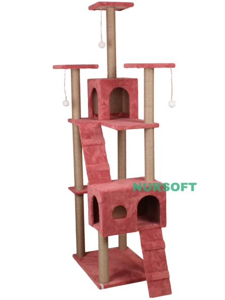 Cat City Rezidans Kedi Tırmalama ve Oyun Evi Çok Fonksiyonlu - Resim 2