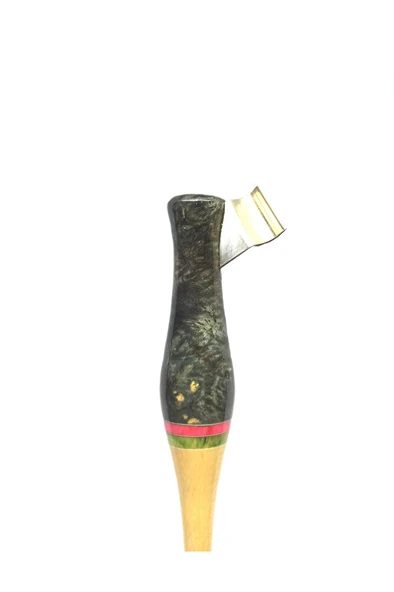 El yapımı copperplate obliq kalem profesyonel-özel deri kılıfı hediye-Stabilize ceviz ağacı - Resim 3