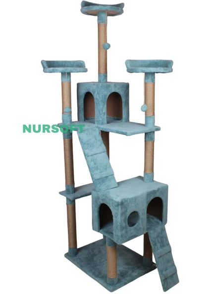 Cat City Yeni Rezidans 3 Stepli Tırmalama ve Eğlenceli Kedi Oyun Evi - Resim 2