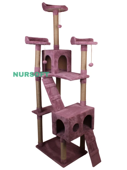 Cat City Yeni Rezidans 3 Stepli Tırmalama ve Eğlenceli Kedi Oyun Evi - Resim 2