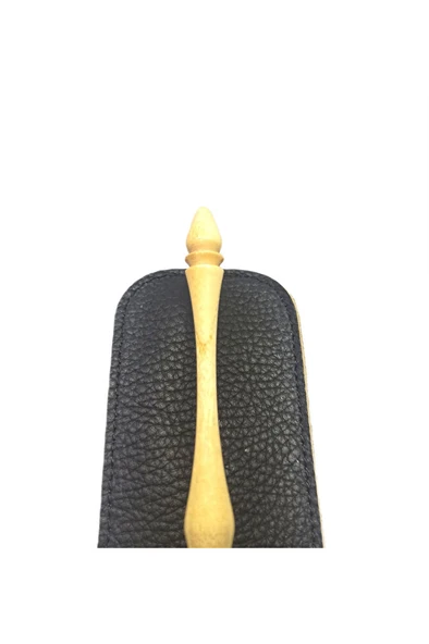 El yapımı copperplate obliq kalem profesyonel-özel deri kılıfı hediye-Stabilize ceviz ağacı - Resim 4