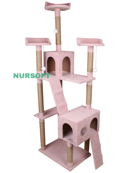 Cat City Yeni Rezidans 3 Stepli Tırmalama ve Eğlenceli Kedi Oyun Evi - Resim 2