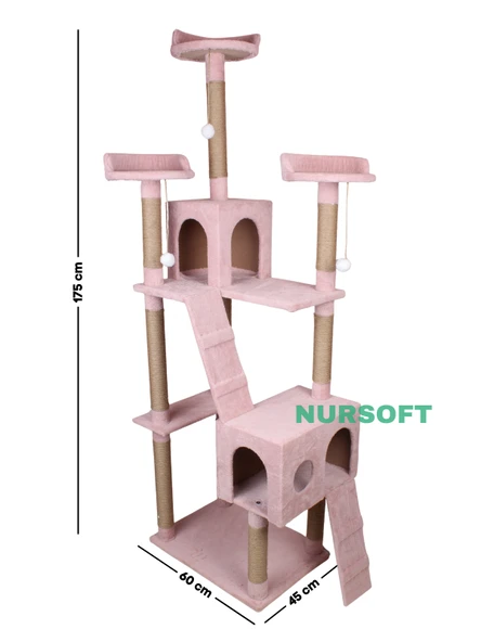 Cat City Yeni Rezidans 3 Stepli Tırmalama ve Eğlenceli Kedi Oyun Evi - Resim 4