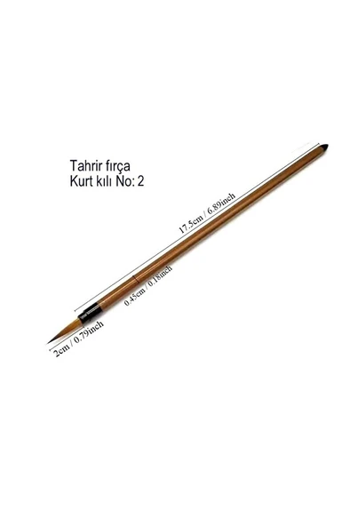 Tahrir fırçası kurt kılı no:2, çini, seramik, tezhip, minyatür, boyama, hobi işleri-1 adet - Resim 2