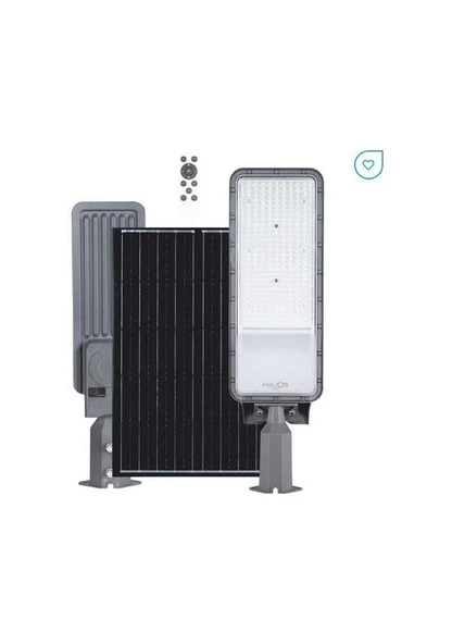 Helıos 300w Beyaz Sensörlü Kumandalı Solar Sokak Armatürü - Beyaz Işık 6500k Hs-3869