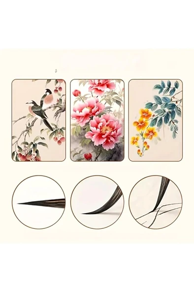 Tahrir fırçası kurt kılı no:2, çini, seramik, tezhip, minyatür, boyama, hobi işleri-1 adet - Resim 3