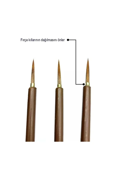 Tahrir fırçası kurt kılı No:1, çini, seramik, tezhip, minyatür, boyama, hobi işleri-1 adet - Resim 2