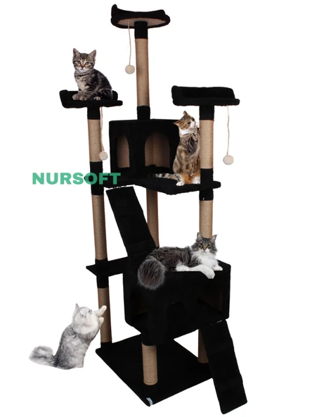 Cat City Yeni Rezidans 3 Stepli Tırmalama ve Eğlenceli Kedi Oyun Evi ürün görseli