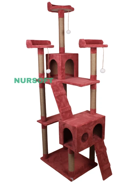 Cat City Yeni Rezidans 3 Stepli Tırmalama ve Eğlenceli Kedi Oyun Evi - Resim 2