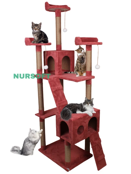 Cat City Yeni Rezidans 3 Stepli Tırmalama ve Eğlenceli Kedi Oyun Evi ürün görseli