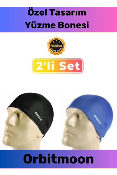 Özel Tasarım Elastik Su Geçirmez Silikon Yüzücü Yüzme Şapkası Havuz Deniz Bonesi 2'li Set