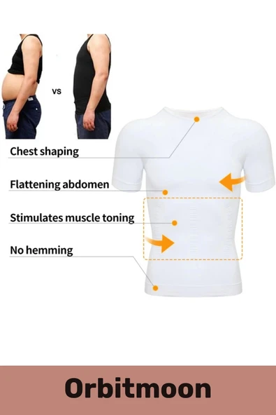 Yeni Ürün Bel Göğüs Dik Duruş Jinekomasti Toparlayıcı Erkek Extra Göbek Sıkılaştırıcı Korse Atlet - Resim 4