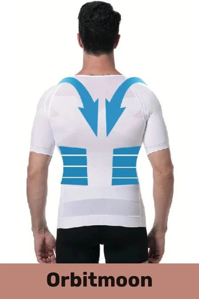 Yeni Ürün Bel Göğüs Dik Duruş Jinekomasti Toparlayıcı Erkek Extra Göbek Sıkılaştırıcı Korse Atlet - Resim 2