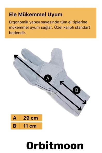 Premium Seri Isıya Dayanıklı Kaynak Yangın Su Geçirmez Çok Amaçlı Yanmaz Deri Eldiven - 5