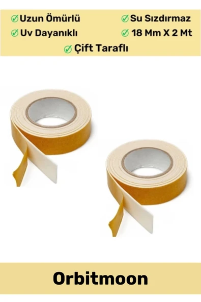 Premium Ürün Kolay Uygulanır Uzun Ömürlü Ekstra Güçlü Yapışkan İz Bırakmaz Çift Taraflı Köpük Bant - Resim 2