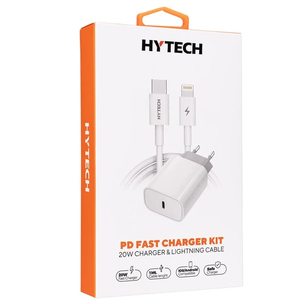 Hytech HY-XE40PD PD Kablo Seti 1PD 20W Hızlı Ev Şarj Adaptör ürün görseli 1