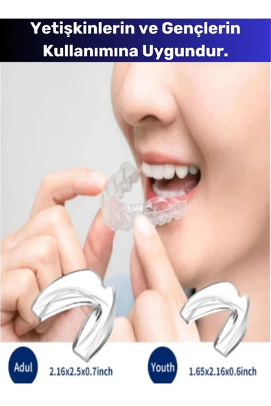 Premium Özel Seri Gece Plağı Çene Diş Sıkma Gıcırdatma Önleyici Koruyucu Diş Aparatı - 3