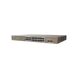 Tenda TEG1126P-24-410W 24 Port Poe+ 10-100-1000 2 Port SFP Switch Çelik Kasa Rack Mount - Resim 2