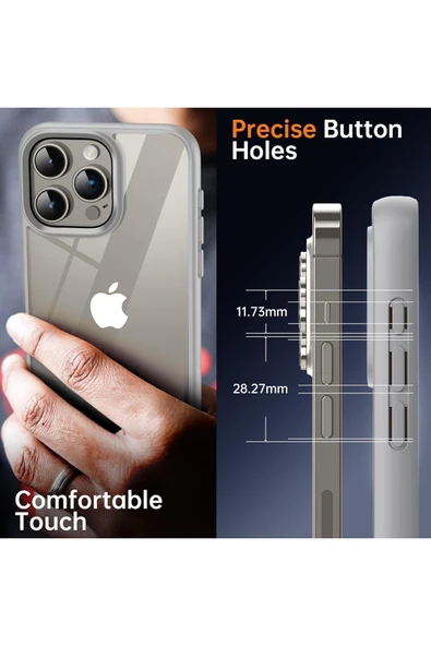 iPhone 15 Uyumlu Kılıf Kamera Çevresi Metal Sararmaya Karşı Dayanıklı Koruyucu Silikon Kapak - 5