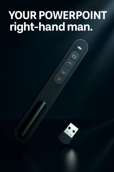 Wireless Presenter/Kablosuz Lazer Sunum Kalemi Ses Kontrolü PowerPoint Uygulamalar için Uygun İşaret - 2