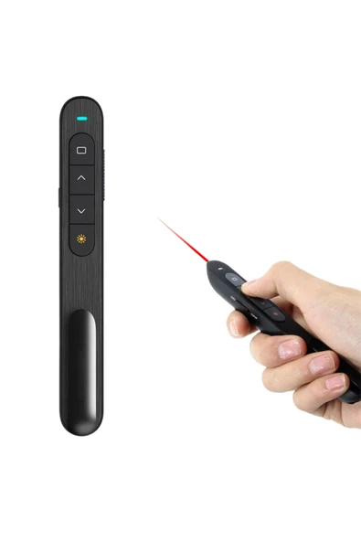 Wireless Presenter/Kablosuz Lazer Sunum Kalemi Ses Kontrolü PowerPoint Uygulamalar için Uygun İşaret - 4