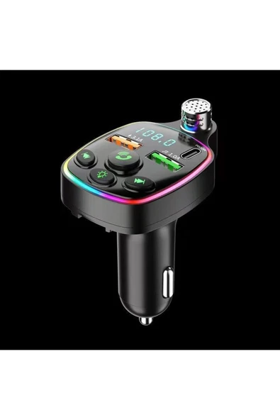 Bluetooth Araç Kiti Araç Fm Transmitter USB Type-C MP3 SD Kart Flash Için Uygun PD Çakmaklık Girişli - 5