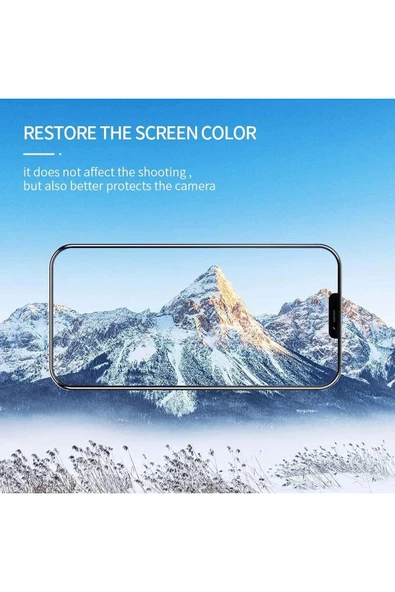 iPhone 13 Uyumlu Şeffaf Kamera Lens Koruyucu Temperli Cam Dayanıklı Kamera Lens Koruma - 8