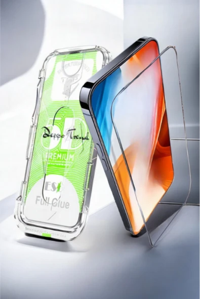 iPhone X Uyumlu Ekran Koruyucu Takma Aparatlı Kolay Kurulum Darbelre Dayanklı Temperli Cam - 1
