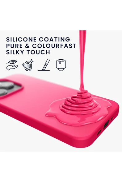 Yüksek Kaliteli iPhone 14 Pro Uyumlu Kılıf Liquid Silikon Renkli Mat Lekelere Dayanıklı Kaymaz - 5