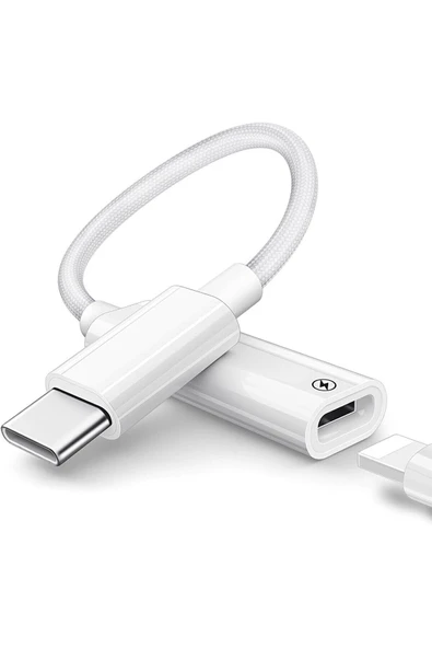 Lightning To Type C Çevirici Iphone 15/plus/15 Pro/16 Pro Max Uyumlu Şarj Adaptörü Şarj Dönüştürücü ürün görseli