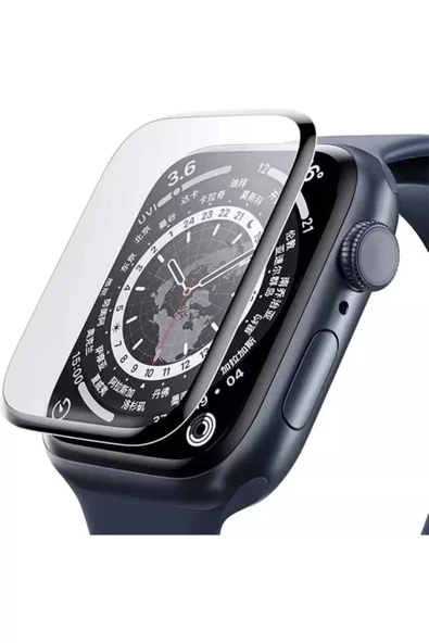 Apple Watch 8 7 41mm Uyumlu Watch Ekran Koruyucu Darbelere Dayanıklı Tam Kaplayan Esnek Nano Cam ürün görseli