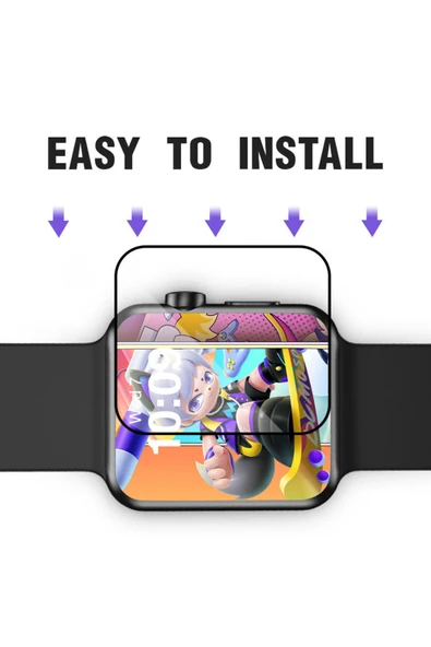 Apple Watch SE 6 5 4 40mm Uyumlu Watch Ekran Koruyucu Darbelere Dayanklı Tam Kaplayn Esnek Nano Cam - Resim 6