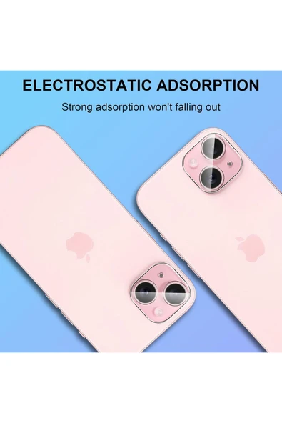 iPhone 13 Uyumlu Şeffaf Kamera Lens Koruyucu Temperli Cam Dayanıklı Kamera Lens Koruma - 7