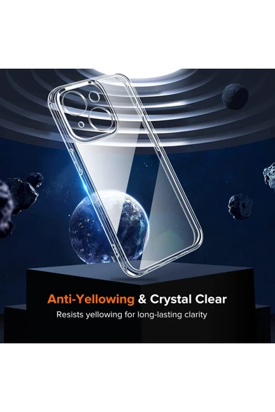iPhone 15 Uyumlu Şeffaf Kılıf Kamera Çıkıntılı Koruyucu Slim Renksiz İnce Esnek Silikon Kapak - 5