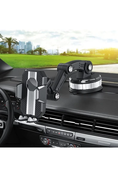 Araç içi Telefon Tutucu Ayarlanabilir Uzayabilen 360 Dönebilen Vantuzlu Cam ve Torpido için Uygun